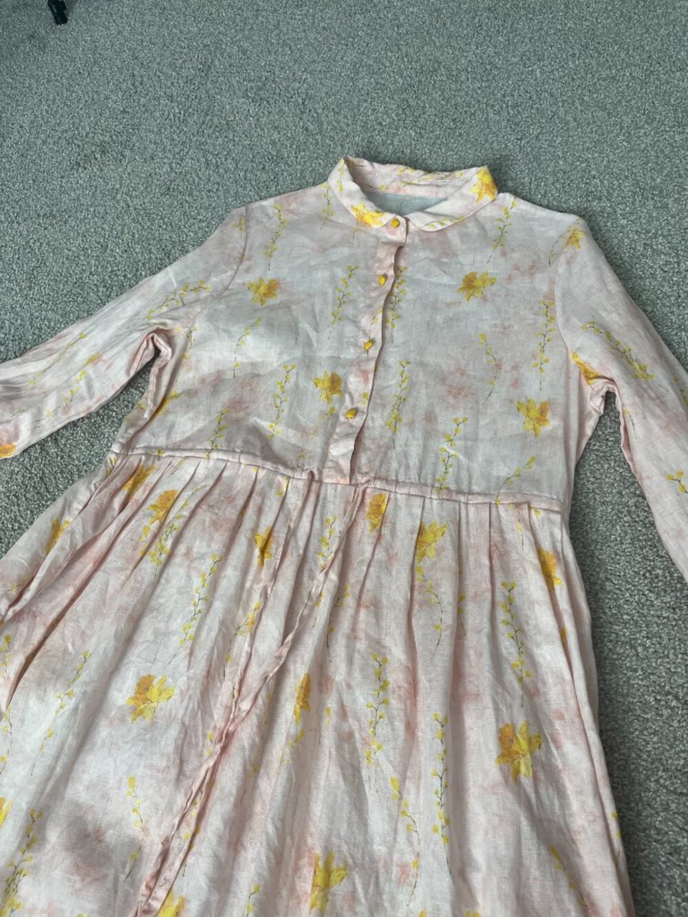 🌸 Floral Cotton Linen Maxi Dress - Picture 8 of 10